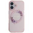 Guess Case Flowers Ring MagSafe iPhone 16 Rosa
