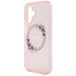 Guess Case Flowers Ring MagSafe iPhone 16 Rosa