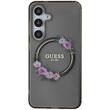 Guess Husa Flowers Wreath MagSafe Samsung Galaxy S24 Noir