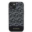 Custodia Guess GCube Stripes MagSafe per iPhone 14 nera