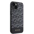 Custodia Guess GCube Stripes MagSafe per iPhone 14 nera