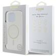 Guess Hülle Glitter Ring MagSafe iPhone 16 Pro Transparent