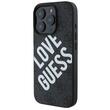 Étui Guess en cuir 4G avec logo Big Love MagSafe pour iPhone 16 Pro Noir