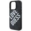 Étui Guess en cuir 4G avec logo Big Love MagSafe pour iPhone 16 Pro Noir