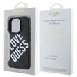 Étui Guess en cuir 4G avec logo Big Love MagSafe pour iPhone 16 Pro Noir
