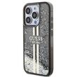 Guess Case Liquid Glitter Gold Stripe iPhone 15 Pro Max Black