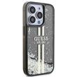 Guess Case Liquid Glitter Gold Stripe iPhone 15 Pro Max Black