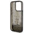 Custodia Guess Liquid Glitter Gold Stripe per iPhone 15 Pro nera