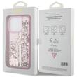 Custodia Guess Liquid Glitter Gold Stripe iPhone 15 Pro Rosa