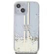 Custodia Guss Liquid Glitter Gold Stripe per iPhone 15 Trasparente