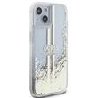 Custodia Guss Liquid Glitter Gold Stripe per iPhone 15 Trasparente