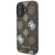 Custodia Guess PU 4G Peony MagSafe per iPhone 16 Marrone
