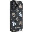 Coque Guess PU 4G Peony MagSafe pour iPhone 16, noire