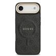 Guess Hoesje PU Leer 4G Goud Frame MagSafe iPhone Air Zwart