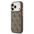 Custodia Guss in pelle PU 4G con cornice dorata MagSafe per iPhone 17 Pro marrone
