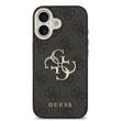 Guess Husa PU Leather 4G Metal Logo Gold Frame iPhone 17 Negru