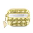 Guess Cover Strass Triangolo Logo in Metallo Airpods Pro 2 Oro