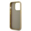 Guess Custodia Strass Triangolo Logo in Metallo iPhone 14 Pro Oro