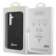Custodia Guess in TPU Glitter Flakes Logo in Metallo per Samsung Galaxy S24 Plus Nera