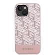 Custodia Guess GCube Stripes MagSafe per iPhone 14 Rosa