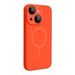 Lemontti Liquid Silicon MagCharge iPhone 15 Hülle Neon Orange (360° Schutz, feines Material, gefüttert mit Mikrofaser)