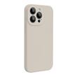 Lemontti Case Liquid Silicon MagCharge iPhone 15 Pro Beige (360° bescherming, fijn materiaal, gevoerd met microvezel)