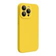 Lemontti Case Liquid Silicon MagCharge iPhone 15 Pro Geel (360° bescherming, fijn materiaal, gevoerd met microvezel)
