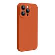 Lemontti Case Liquid Silicon MagCharge iPhone 15 Pro Max Oranje (360° bescherming, fijn materiaal, gevoerd met microvezel)