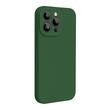 Lemontti Case Liquid Silicon MagCharge iPhone 15 Pro Groen (360° bescherming, fijn materiaal, gevoerd met microvezel)