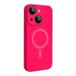 Lemontti Liquid Silicon MagCharge iPhone 15 Hülle Neon Pink (360° Schutz, feines Material, gefüttert mit Mikrofaser)