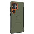 Funda magnética UAG Civilian Pro para Samsung Galaxy S25 Ultra, color verde oliva y naranja