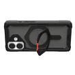 Funda UAG Plasma XTE MagSafe para iPhone 17, color negro y naranja pop