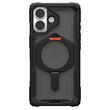 Funda UAG Plasma XTE MagSafe para iPhone 17, color negro y naranja pop