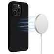 Custodia Lemontti Liquid Silicon MagCharge per iPhone 14 Pro Max Nera