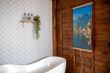Panou radiant electric decorativ TRIO, incalzire cu infrarosu 430W,  model Village Hallstatt, 100 x 57 cm