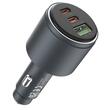 Devia Autoladegerät Extreme Speed ​​​​Schnellladegerät 116W 1 x USB-A + 2 x Typ-C, Grau