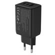 Mako Quick Charge Network Charger 65W GaN2, 2x Type-C, 1x USB-A, EU, Black