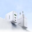 Duzzona Network Charger GaN Fast Charging USB, 2x Type-C, 65W White