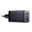 Joyroom Schnelllade-Netzwerkladegerät 65 W, 2x USB C und 1x USB, Kabel Typ-C auf Typ-C 100 W, 1 m, Schwarz