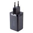 Joyroom Schnelllade-Netzwerkladegerät 65 W, 2x USB C und 1x USB, Kabel Typ-C auf Typ-C 100 W, 1 m, Schwarz