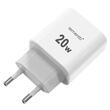 Lemontti Fast Charge Network Charger 20W 1 x PD Type-C + 1 x USB-A Quick Charge 3.0 and Type-C-Type-C cable 20W 1m White