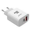Lemontti Fast Charge Network Charger 20W 1 x PD Type-C + 1 x USB-A Quick Charge 3.0 and Type-C-Type-C cable 20W 1m White