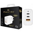 Prestico Netwerklader F28 2 x USB-C PD, 1 x USB QC, Snelladen, 65 W Wit