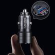 Usams Autoladegerät Mini US-CC176 Dualer USB-Anschluss und Typ-C, Schnellladung, 95 W, Transparent / Schwarz