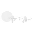 Vorhang-Lichtinstallation, Globusmodell, warmweiß, 8 Beleuchtungsmodi, Innen-Außen, IP44, 108 LEDs, 2,6 m