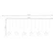 Installazione luminosa su tenda, modello stella grande, bianco caldo, 8 modalità di illuminazione, interno-esterno, IP44, 138 LED, 2,5 m