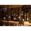 Installazione luminosa a tenda, modello stella, bianco caldo, 8 modalità di illuminazione, interno-esterno, IP44, 138 LED, 2,5 m