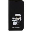 Karl Lagerfeld Husa Book PU Saffiano Karl & Choupette iPhone 15 Negro