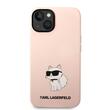 Karl Lagerfeld Custodia in Silicone Liquido Choupette iPhone 14 Plus Rosa