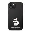 Karl Lagerfeld Custodia in Silicone Liquido Choupette iPhone 14 Plus Nera